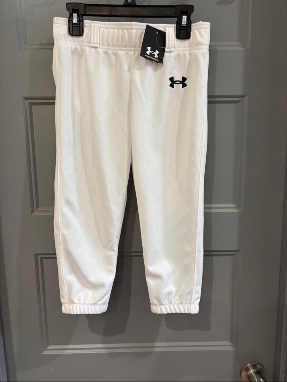 Under Armour White Unisex Baseball/Softball pants- Kids